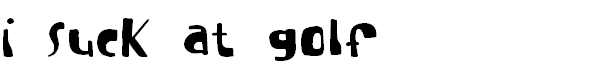 I Suck At Golf