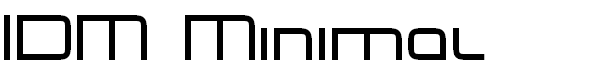 IDM Minimal