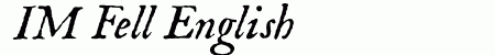 IM FELL English