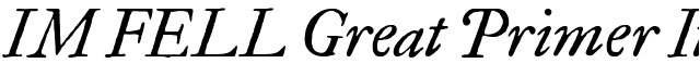 IM FELL Great Primer Italic