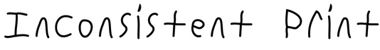Inconsistent Print