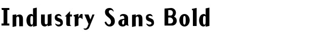 Industry Sans Bold