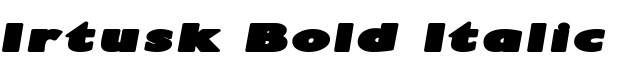 Irtusk Bold Italic