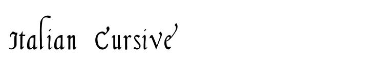 Italian Cursive