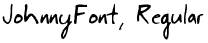 JohnnyFont, Regular