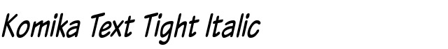 Komika Text Tight, Italic