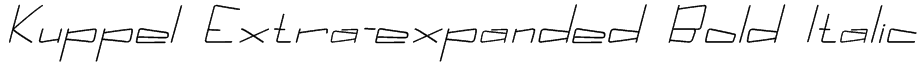 Kuppel Extra-expanded Bold Italic