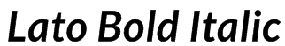 Lato Bold Italic