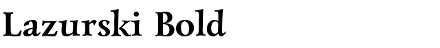 Lazurski Bold