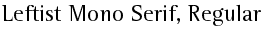 Leftist Mono Serif