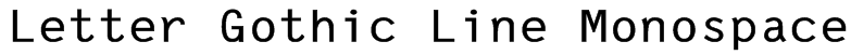 Letter Gothic Line Monospace