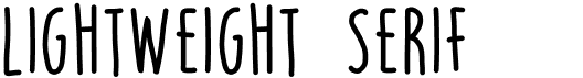 Lightweight Serif