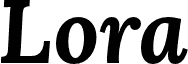 Lora Bold Italic