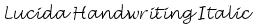 Lucida Handwriting Italic