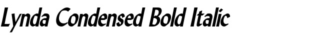 Lynda Condensed Bold Italic