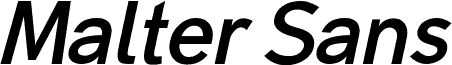 Malter Sans Bold Italic demo