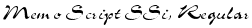 Memo Script SSi, Regular
