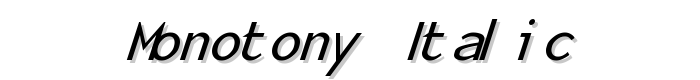Monotony Italic