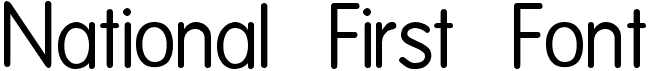 National First Font