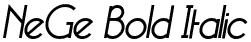 NeGe Bold Italic