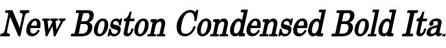 New Boston-Condensed Bold Italic