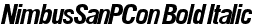 NimbusSanPCon Bold Italic