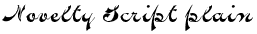 Novelty Script, plain