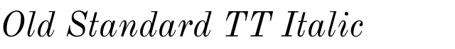 Old Standard TT Italic