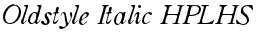 Oldstyle Italic HPLHS