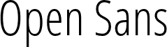 Open Sans Condensed Light