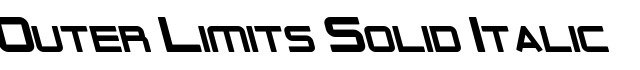 Outer Limits Solid, Italic