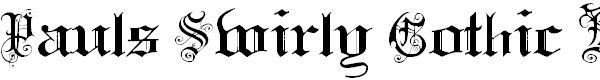 Pauls Swirly Gothic Font