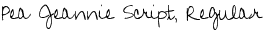 Pea Jeannie Script, Regular