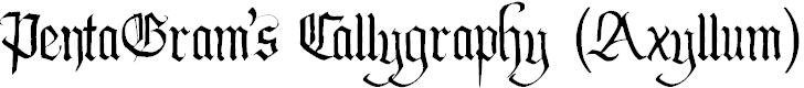 PentaGram's Callygraphy