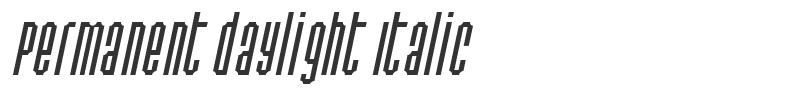 Permanent daylight Italic