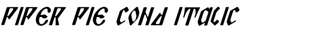 Piper Pie Cond Italic