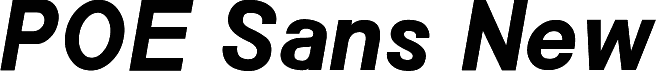 POE Sans New Bold Italic