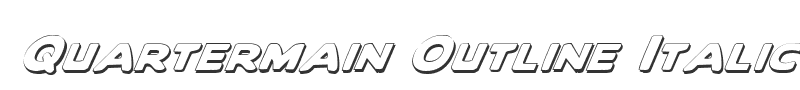 Quartermain Outline Italic