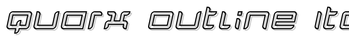 Quarx Outline Italic