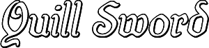 Quill Sword Outline Italic