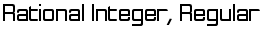 Rational Integer, Regular