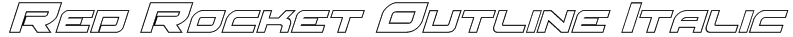 Red Rocket Outline Italic
