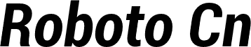 Roboto Bold Condensed Italic