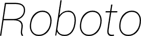 Roboto Thin Italic