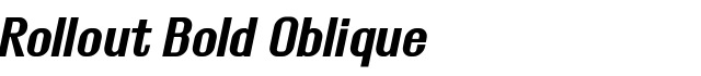 Rollout Bold Oblique