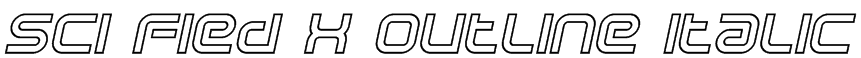 Sci Fied X Outline Italic