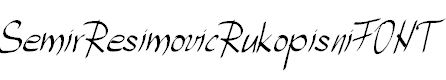 Semir Resimovic Rukopisni FONT