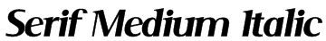 Serif Medium Italic