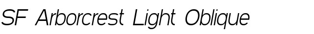 SF Arborcrest Light Oblique