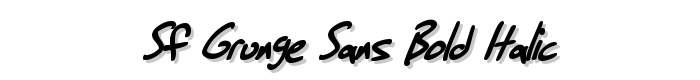 SF Grunge Sans Bold Italic